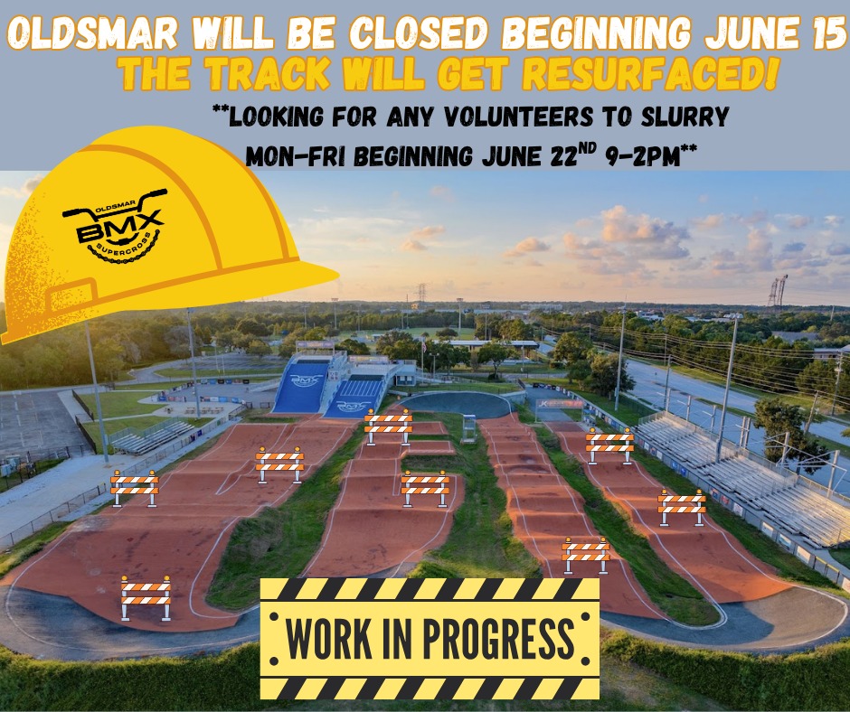 Track is currently closed we will post when we have a better idea of when the work will be completed.