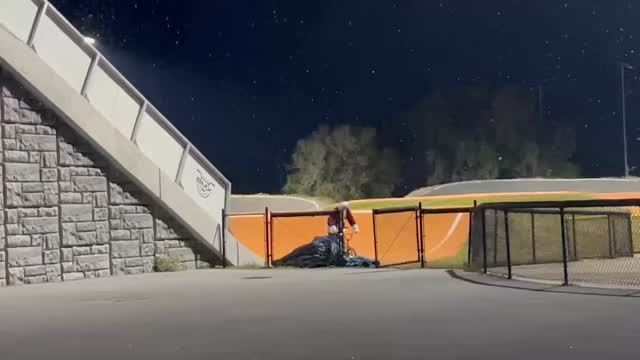 Checkout Santa's help making his grand entrance, braving the the swirling snow flurries to collect air-mailed letters here at Oldsmar BMX.