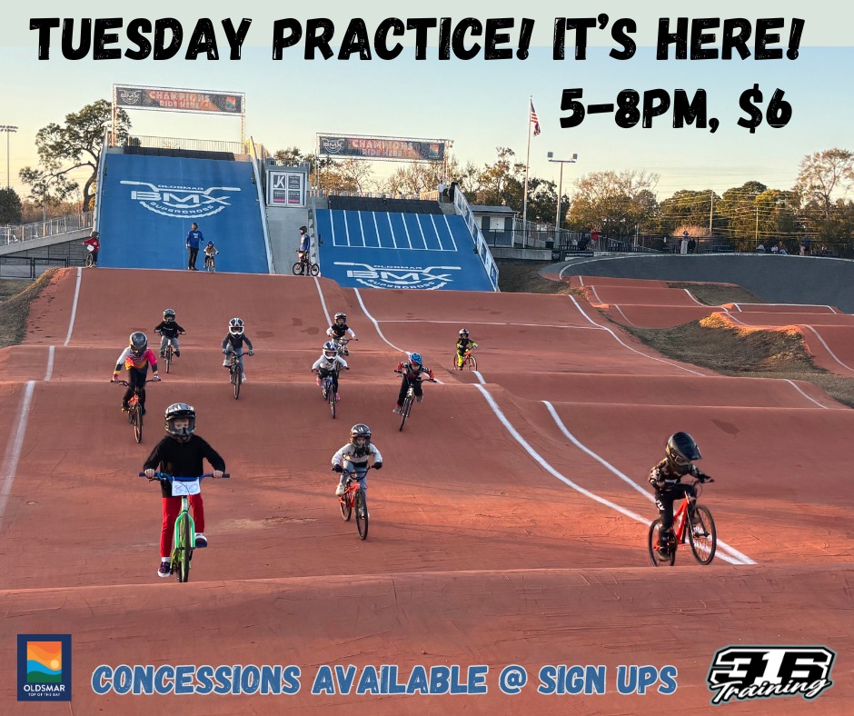 Join us for BMX practice tonight from 5pm to 8pm! It’s a great opportunity to hone your skills and have some fun for just $6. Don’t miss out!