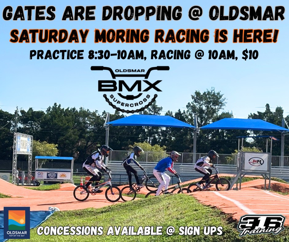 Saturday morning racing practice starts at 8:30am; racing at 10am. Race fee: $10.