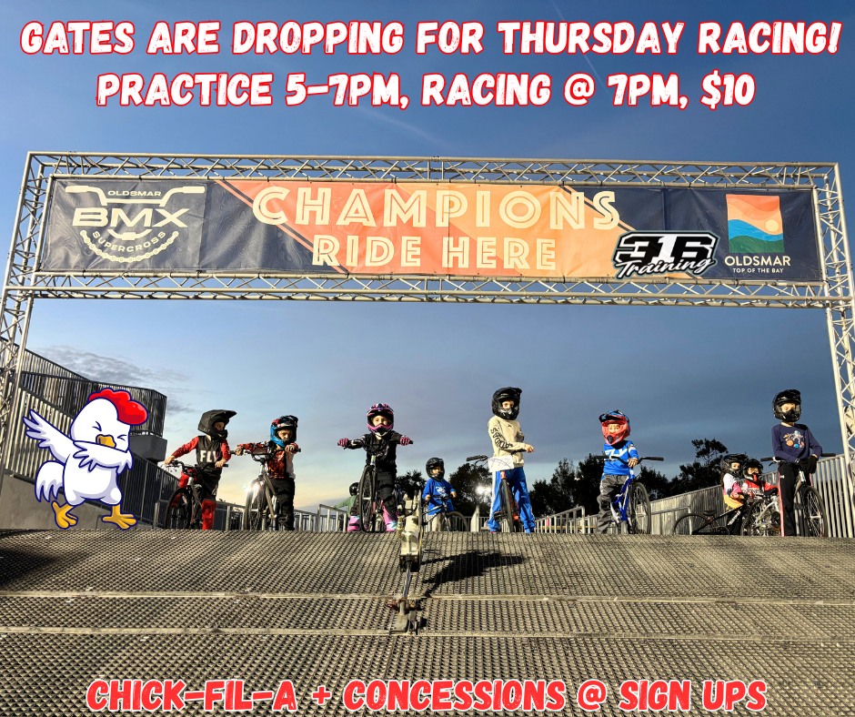 Racing tonight. Practice starts at 5:00 PM. Racing at 7pm fee: $10.