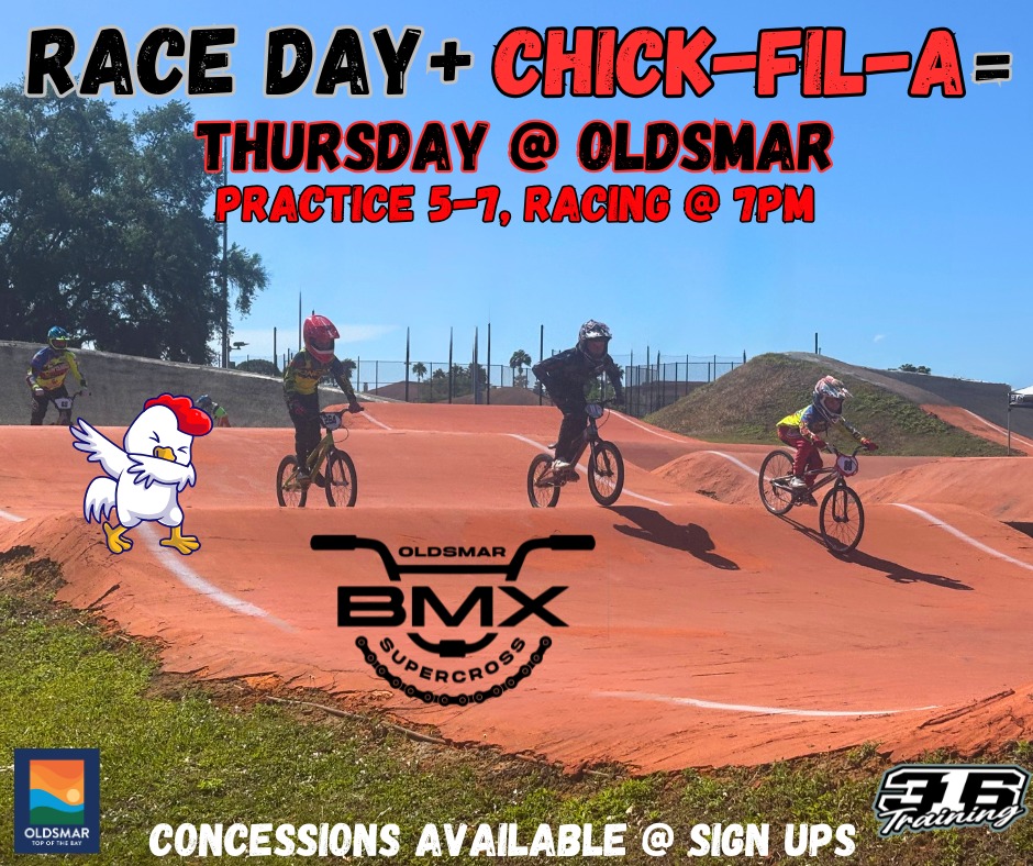 Thursday BMX Racing! Practice starts 5:00 PM • Registration closes 6:45 PM • Racing at 7:00 PM • $10 entry