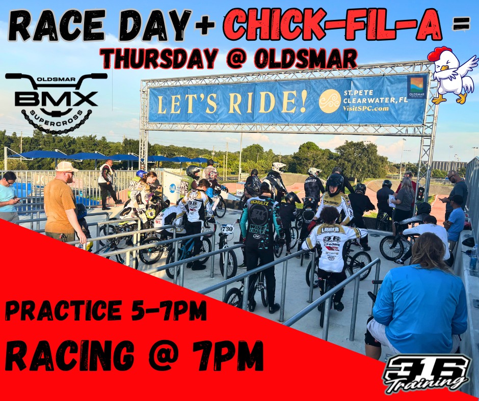 Get ready for an exhilarating evening of BMX action! Join us for Thursday night BMX racing practice, which kicks off at 5pm. Sharpen your skills and gear up for the main event, as racing starts at 7pm. All this excitement is available for just $10. Don't miss out on the thrill and camaraderie of BMX racing!
Stop by concessions fir Chick-fil-A