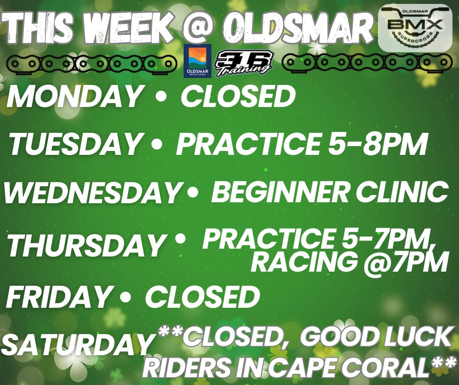 This weeks schedule