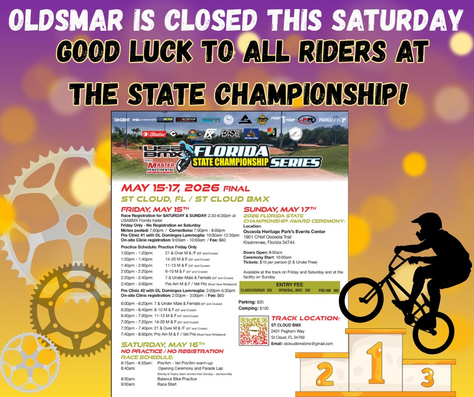 Closed for State Championships. Good luck to everyone attending.