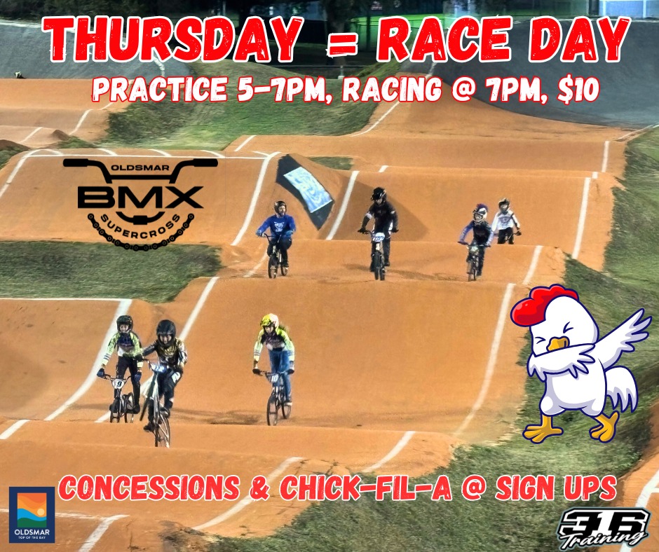 BMX racing tonight. Practice starts at 5pm. Racing at 7pm. $10.